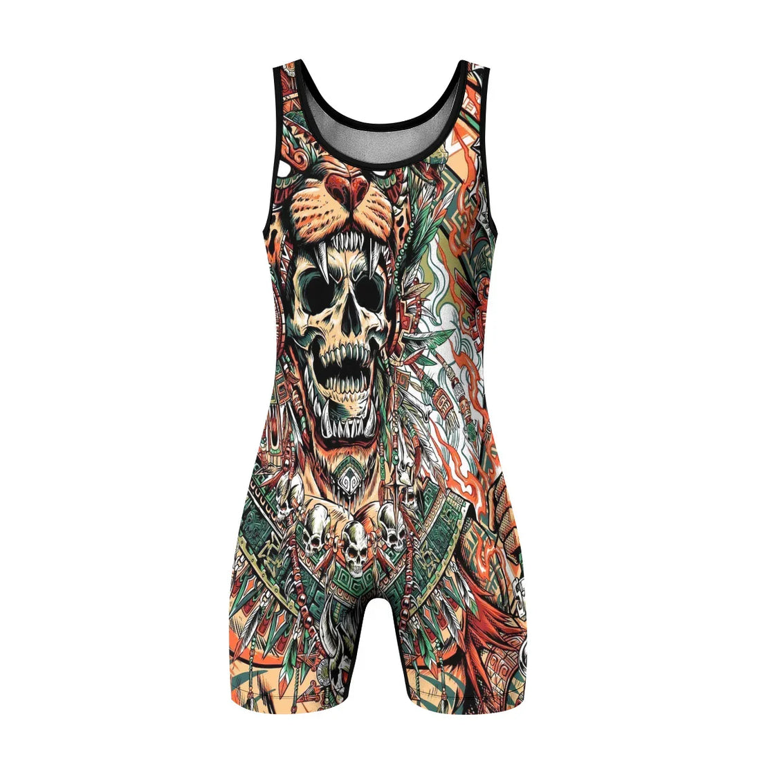Jaguar Heir Wrestling Singlet – front and back view
