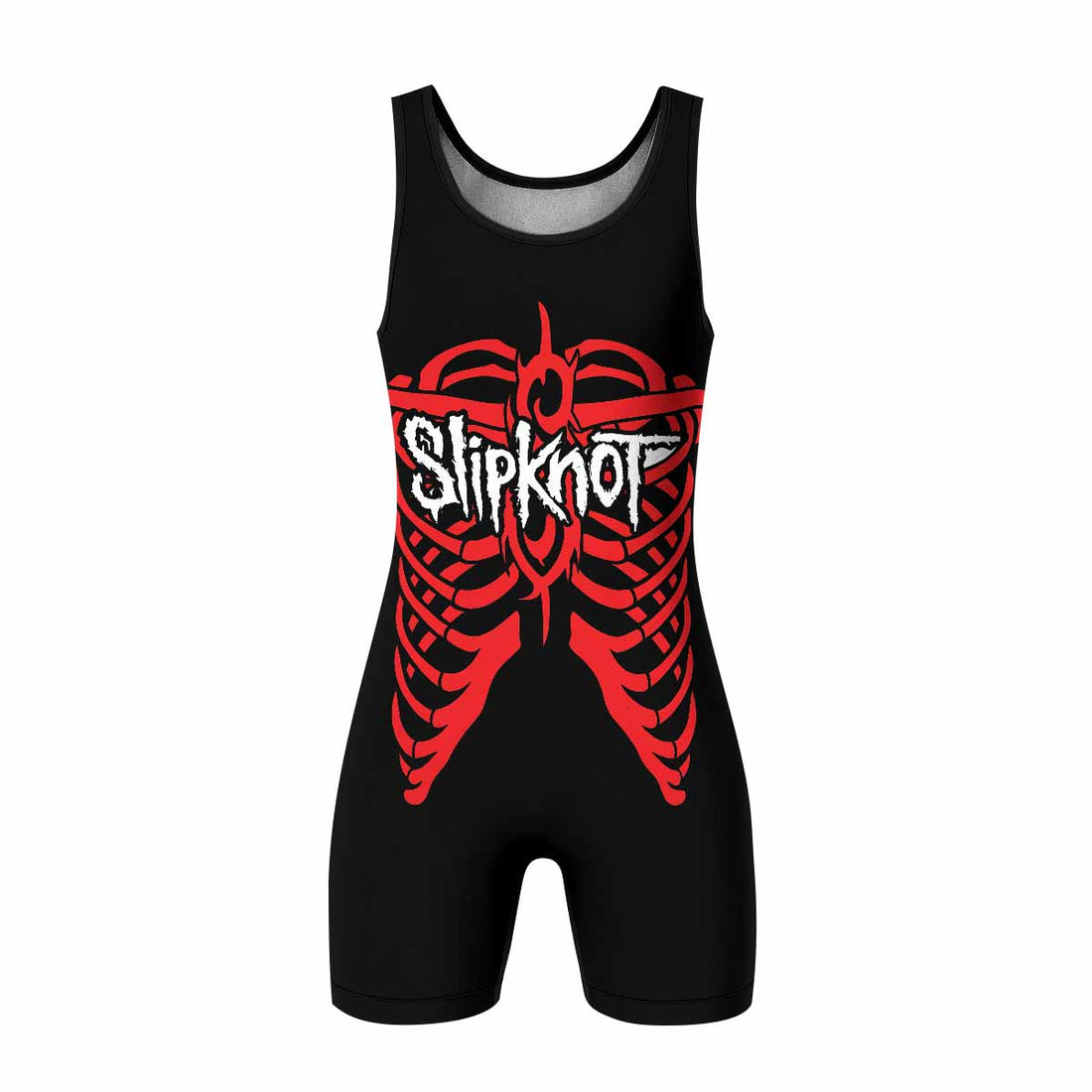 Blood Ribcage Wrestling Singlet - front and back view