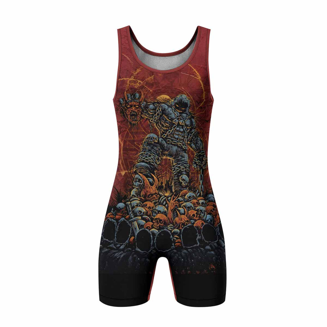 Disturbed Dominion Wrestling Singlet - front and back view