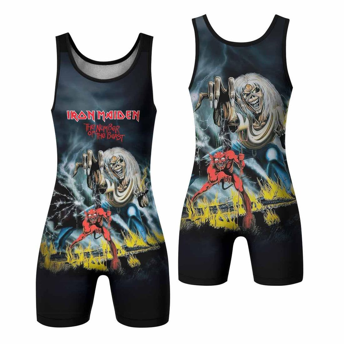 Eternal Beast Wrestling Singlet - front and back view