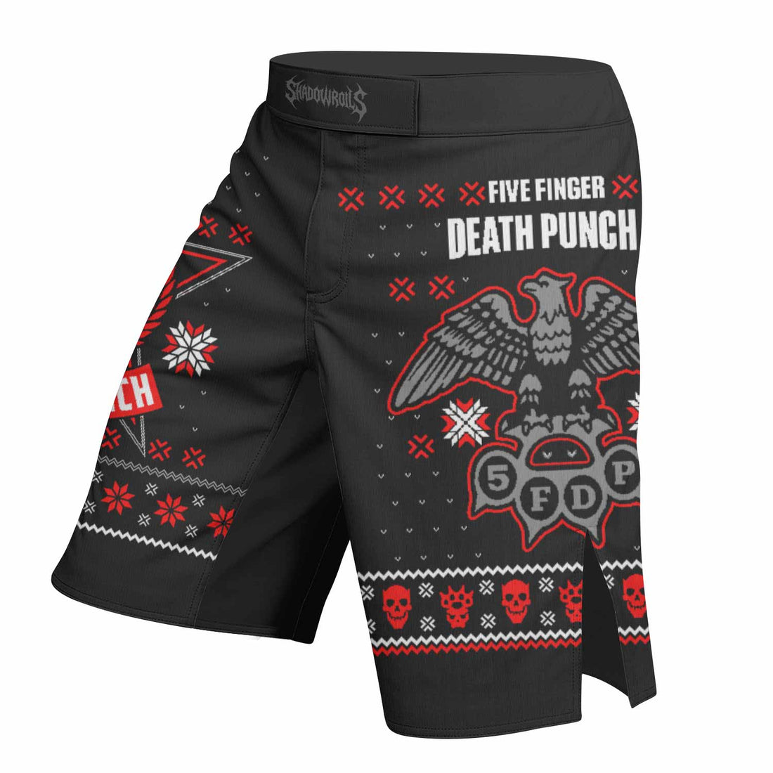 Five Finger Death Punch Eagle Heavy Metal Band Mixed Martial Arts Shorts - right side mockup