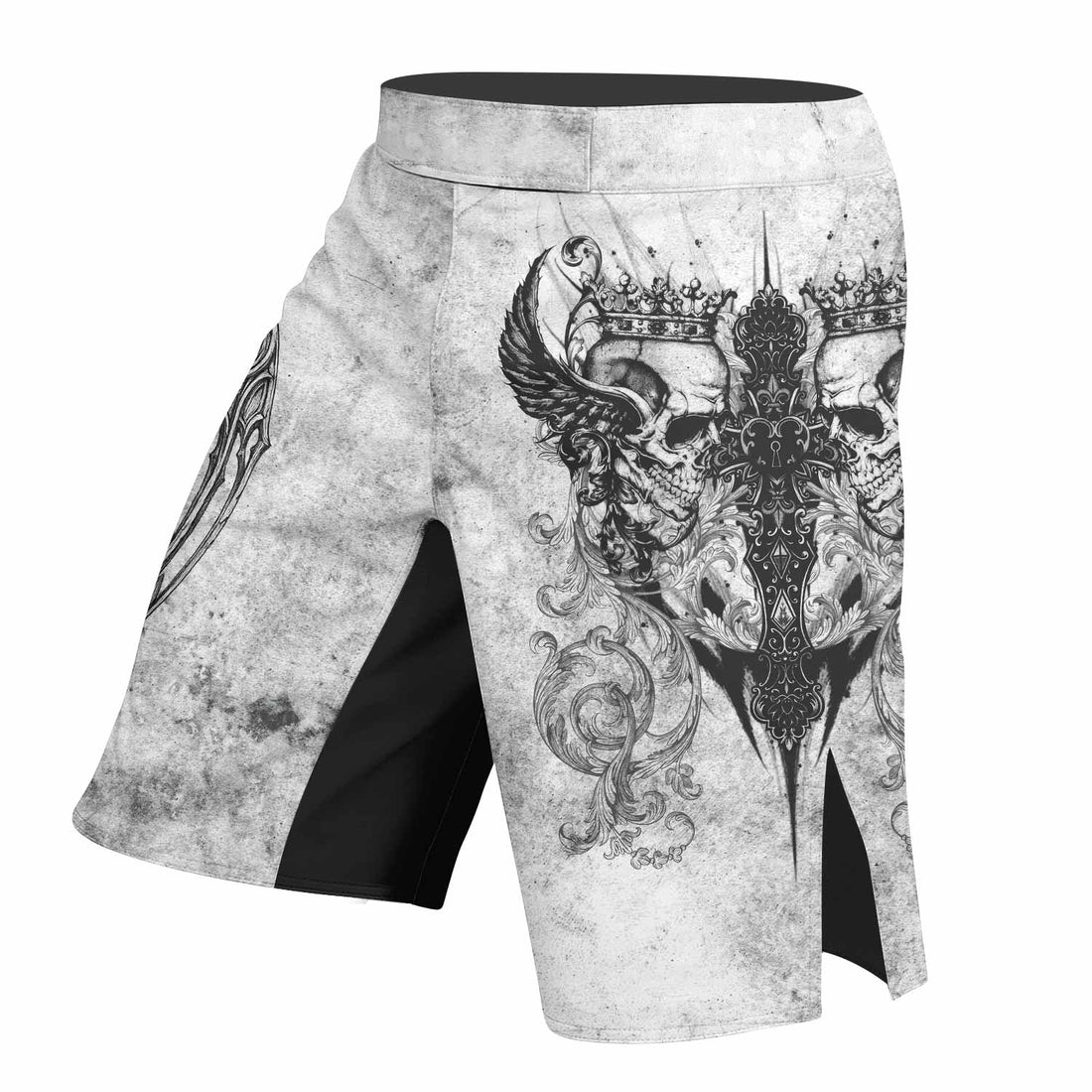 Gothic Angel Cross Fight Shorts - right side mockup