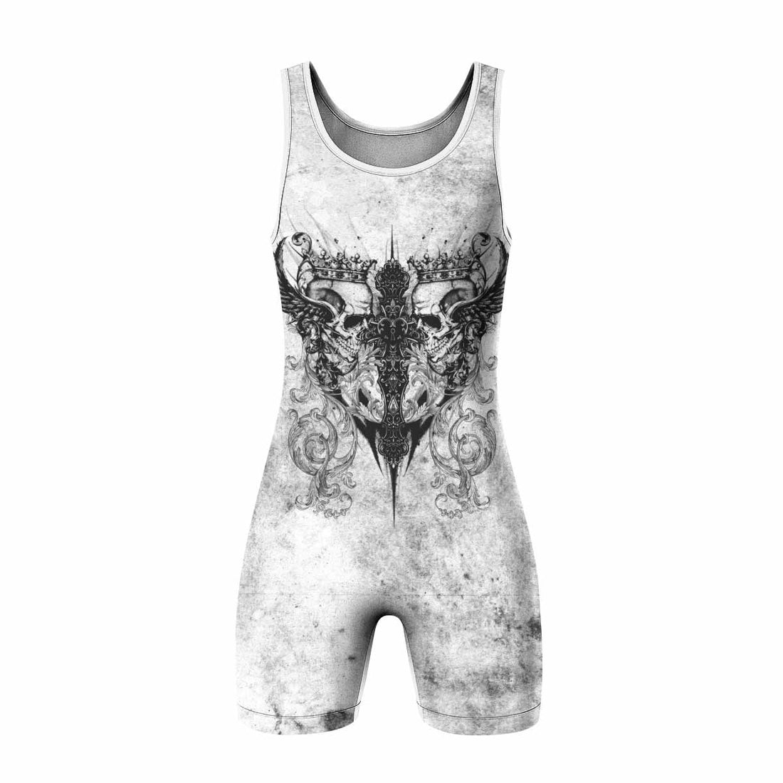 Gothic Angel Cross Wrestling Singlet - front and back view