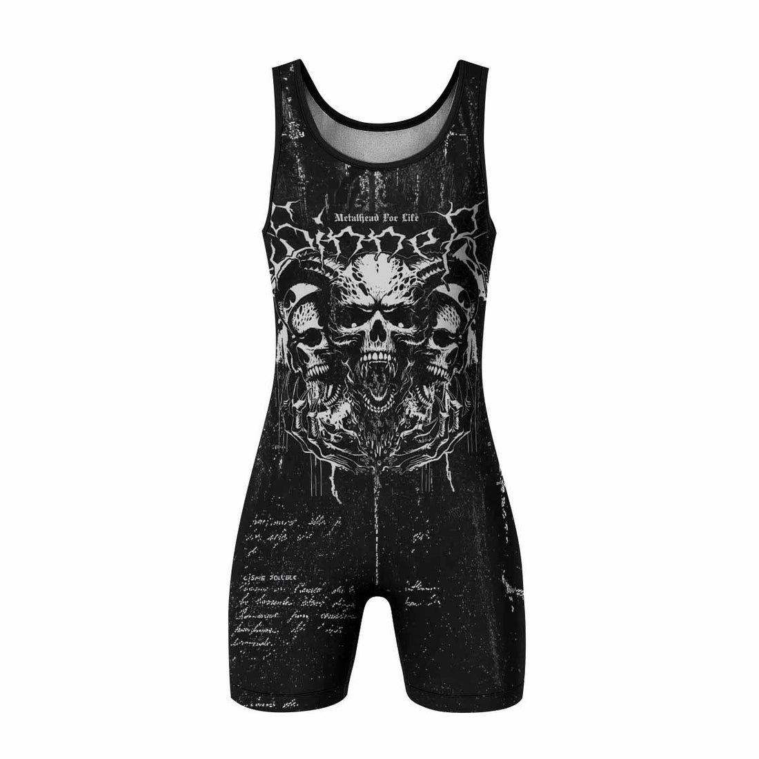 Hellborn Wrath Wrestling Singlet - front and back view