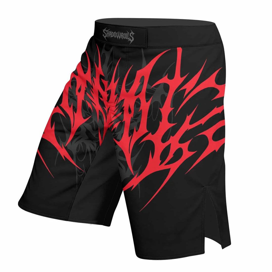 Infernal Flames Fight Shorts - right side mockup