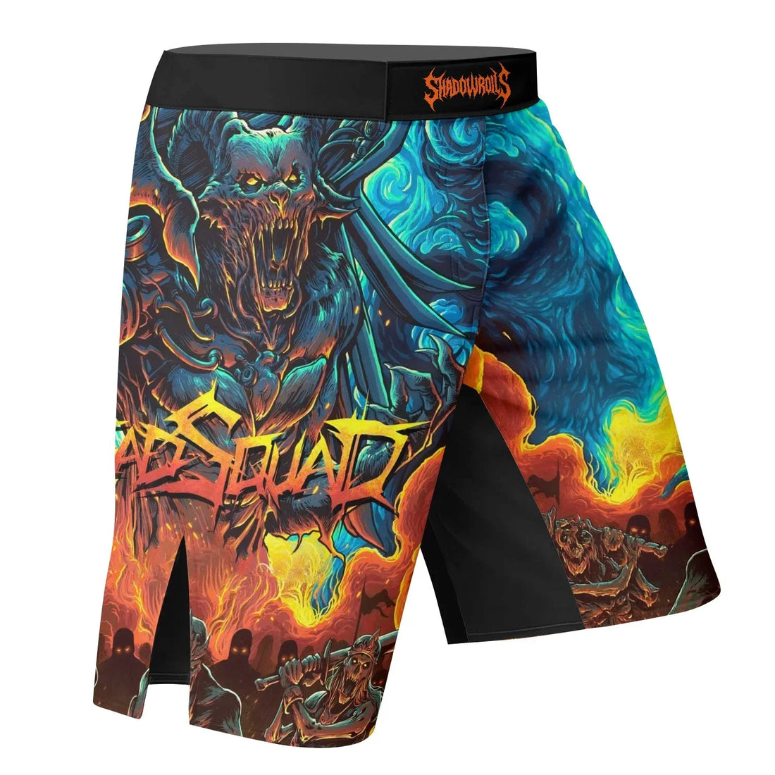 Infernal Squad Fight Shorts – right side mockup