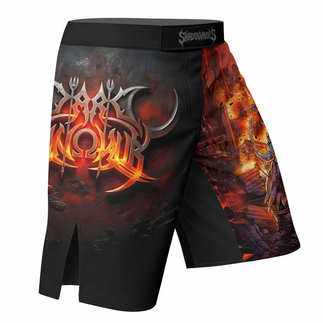 Inferno Minotaur Fight Shorts - right side mockup