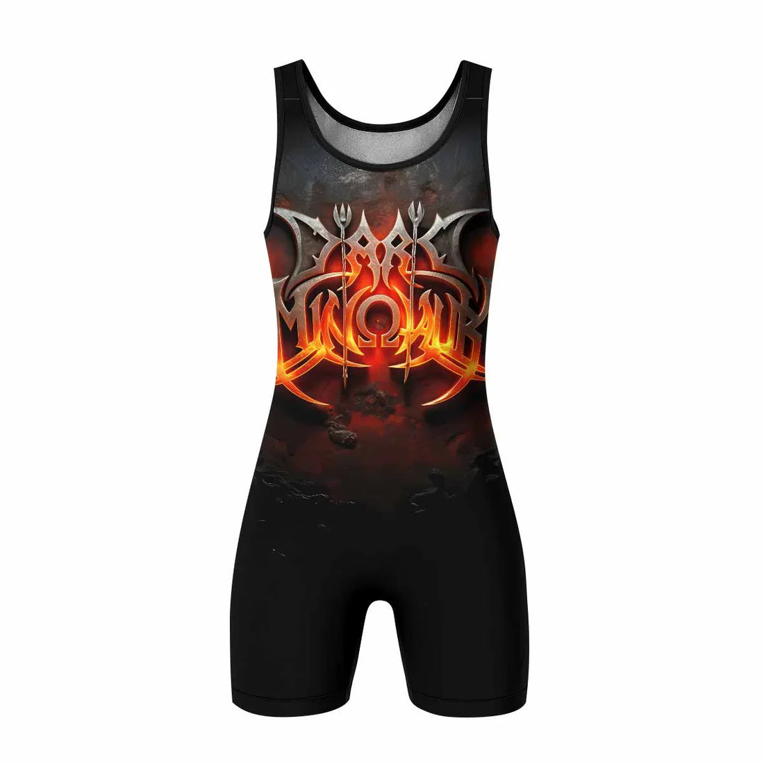 Inferno Minotaur Wrestling Singlet - front and back view
