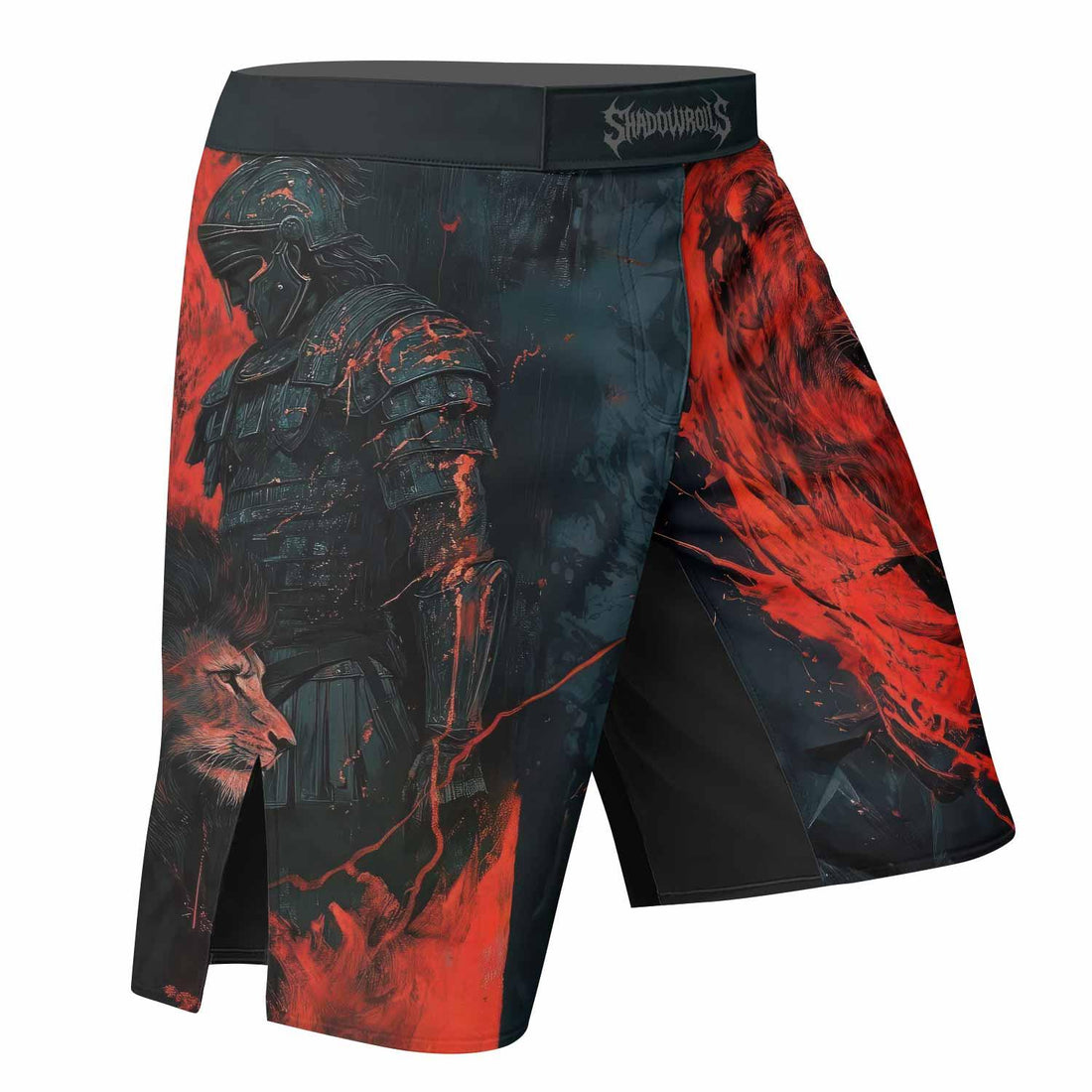 Legion of Blood Fight Shorts - right side mockup