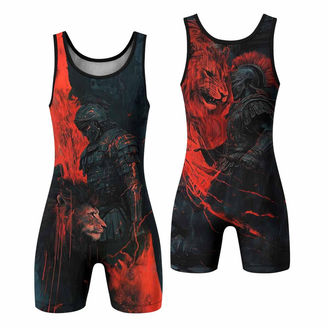 Legion of Blood Wrestling Singlet - front and back view