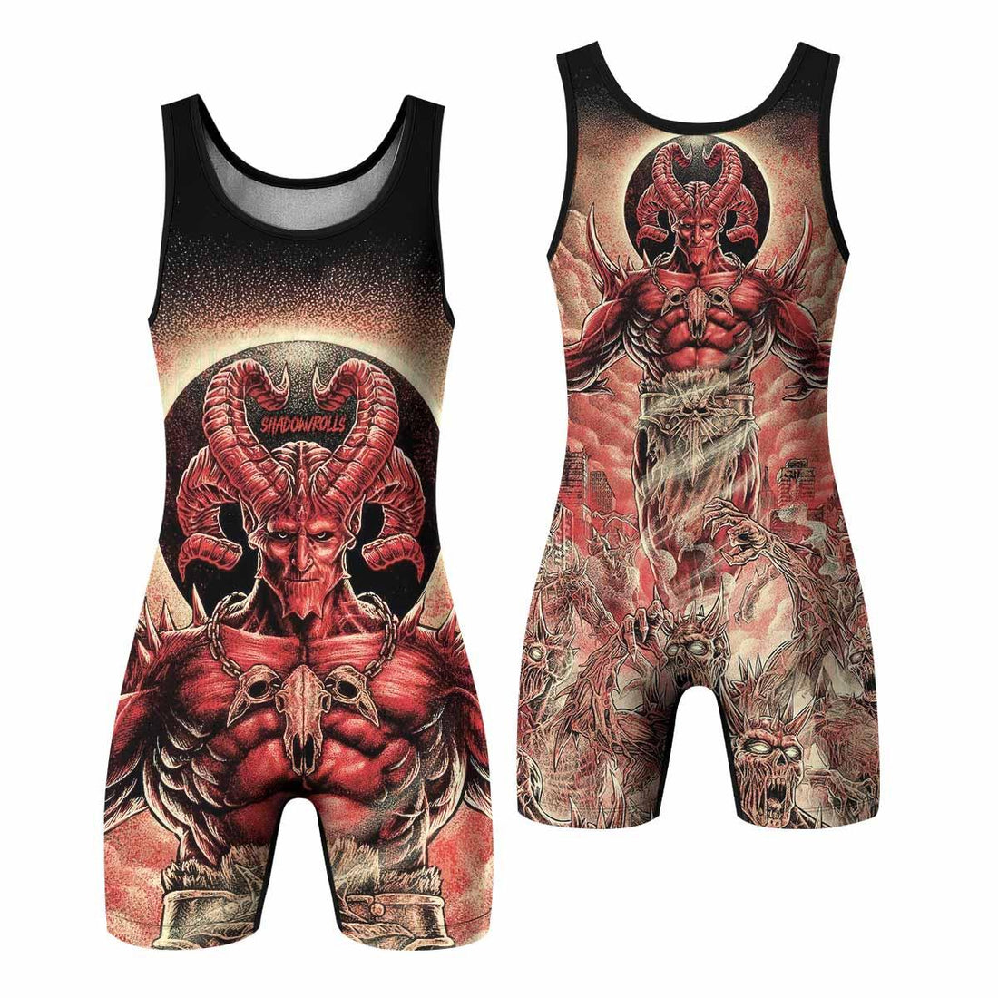 Lord of Hell Wrestling Singlet - front and back view