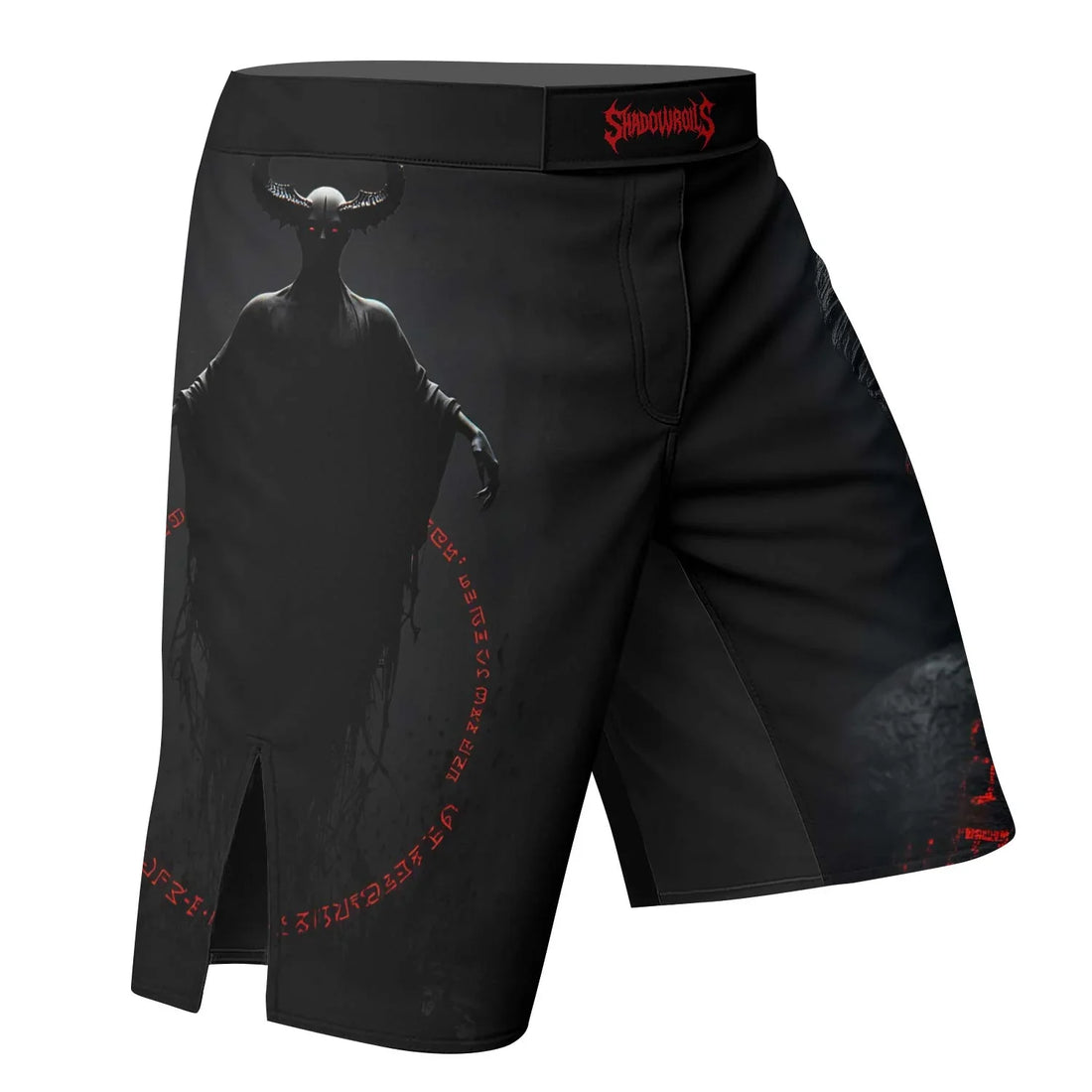 Lord of the Abyss Fight Shorts – left side mockup