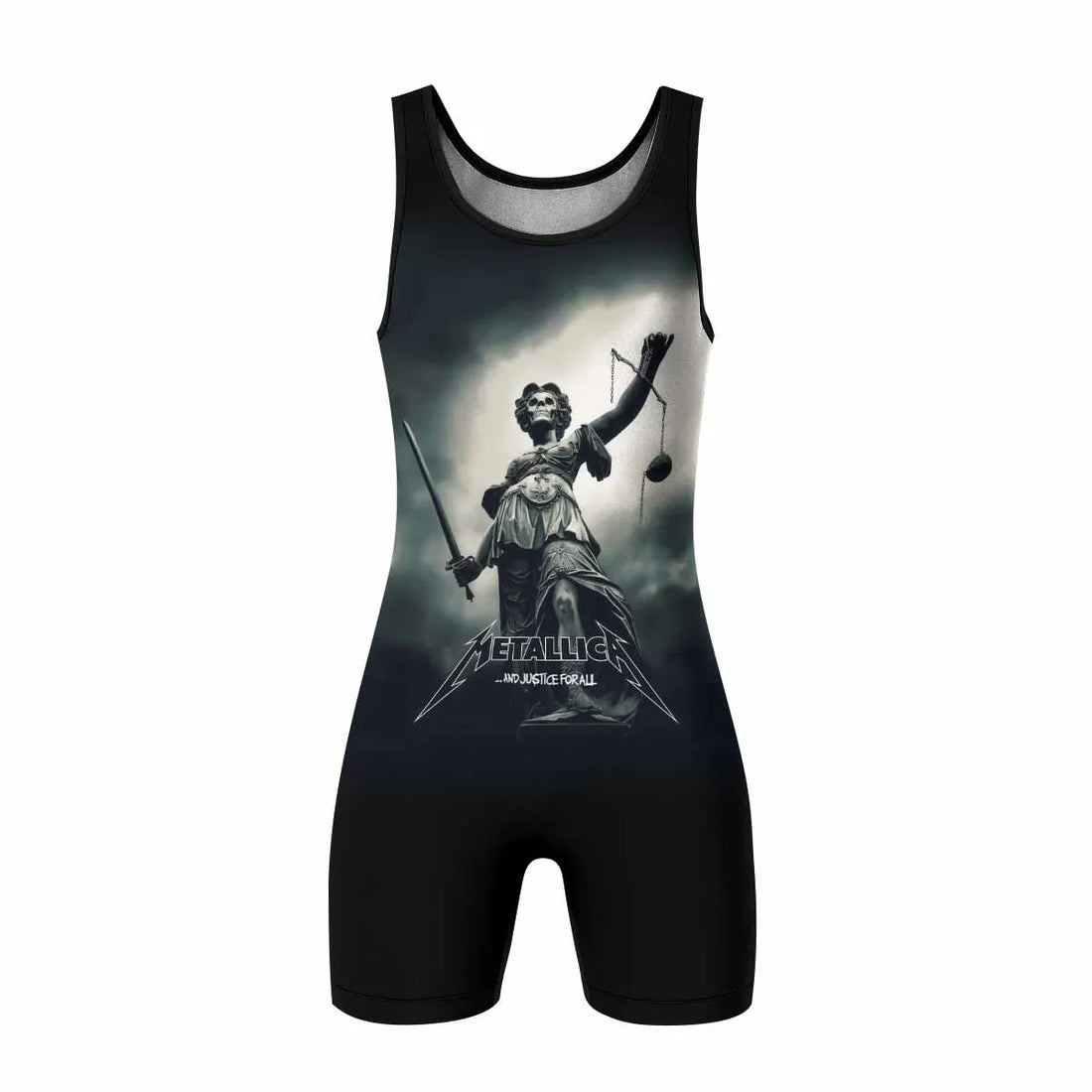 Metallica And Justice For All Wrestling Singlet - front and back view