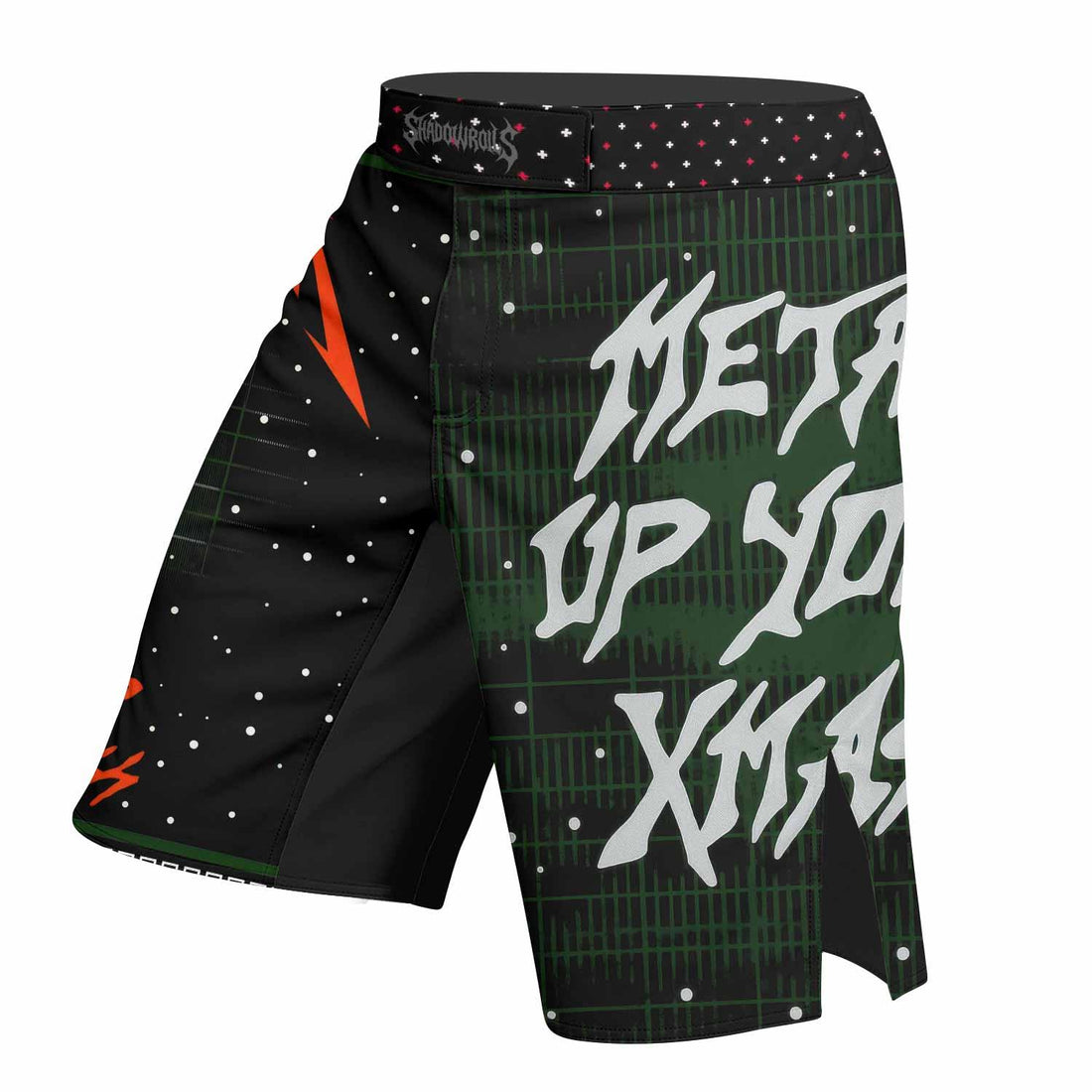 Metallica Metal Up Your Xmas Mixed Martial Arts Shorts - right side mockup