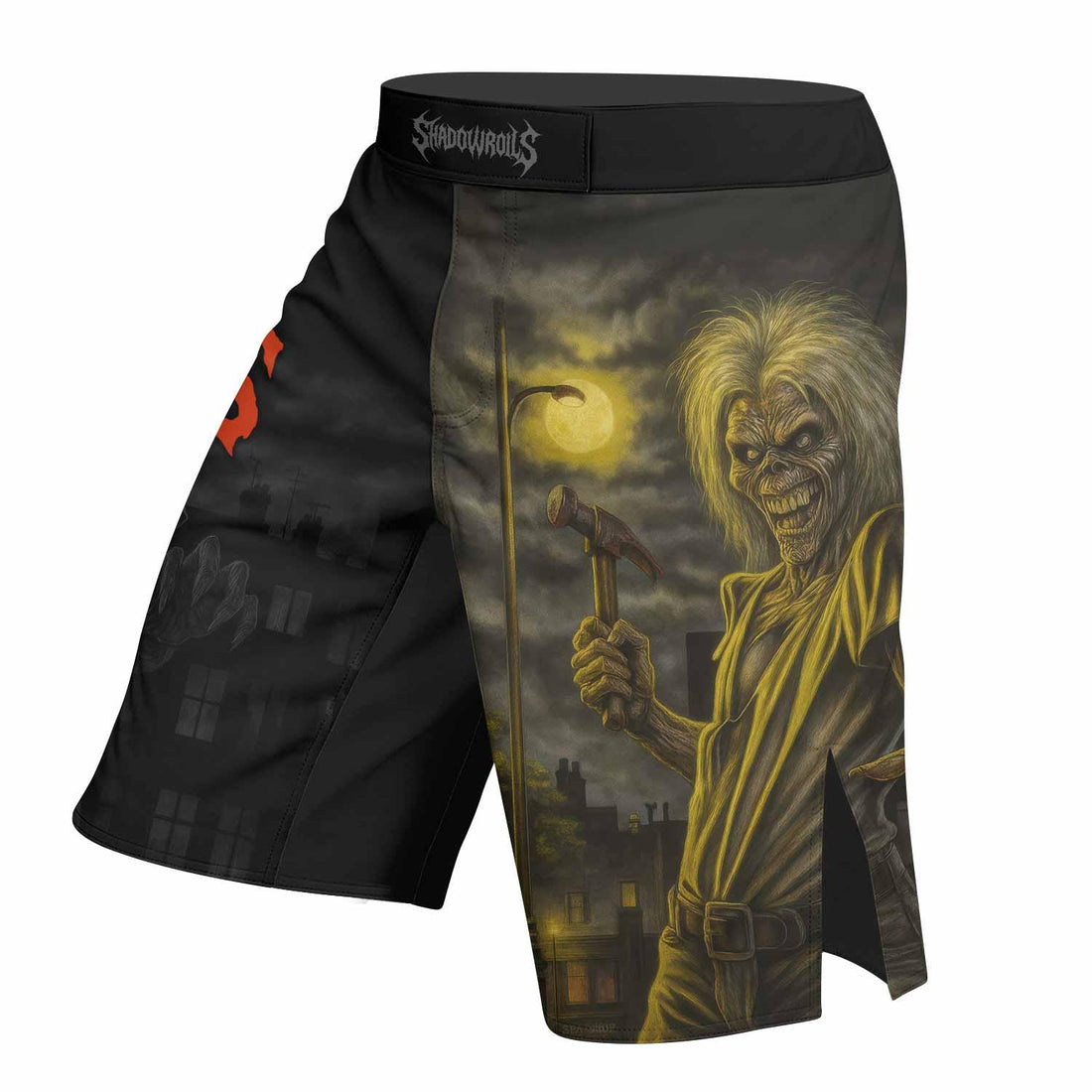 Midnight Slayer Fight Shorts - right side mockup