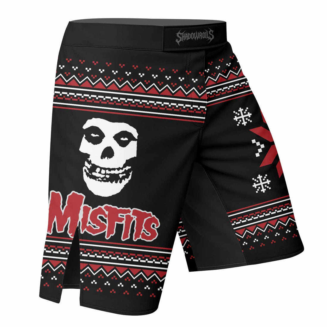 Misfits Skull Punk Rock Band Mixed Martial Arts Shorts - right side mockup