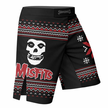 Misfits Skull Punk Rock Band Mixed Martial Arts Shorts - right side mockup
