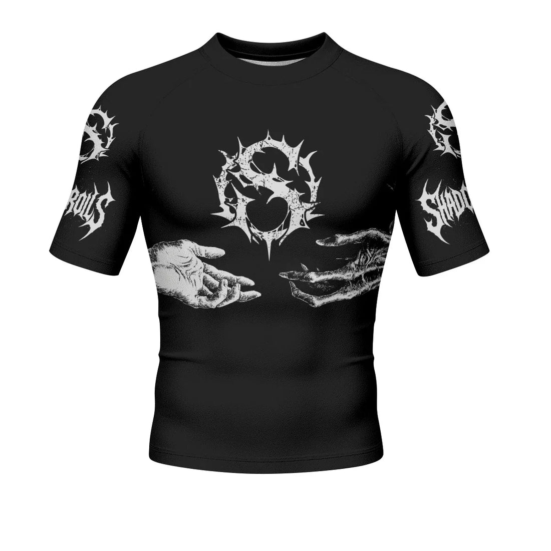 Ritual of the Damned Men’s Short Sleeve Rash Guard - front and back view