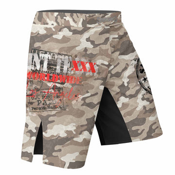 Saint Tears Camo Fight Shorts – right side mockup