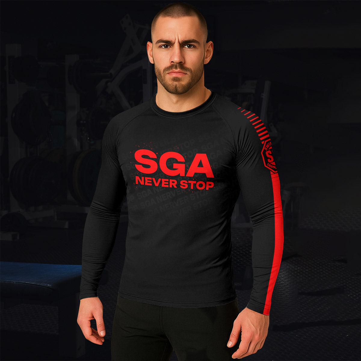 SGA Never Stop Rash Guard