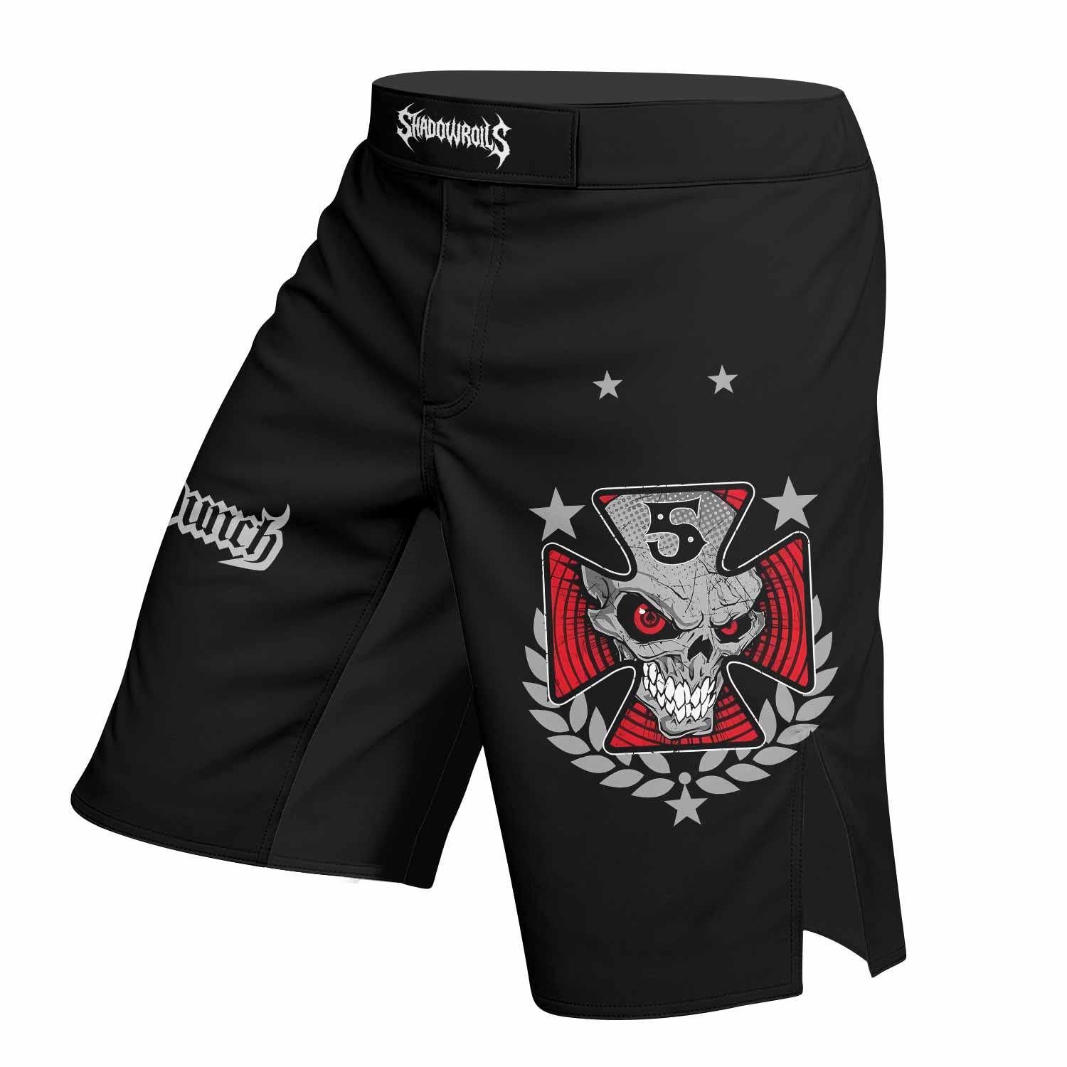 Death Punch Fight Shorts - left side mockup