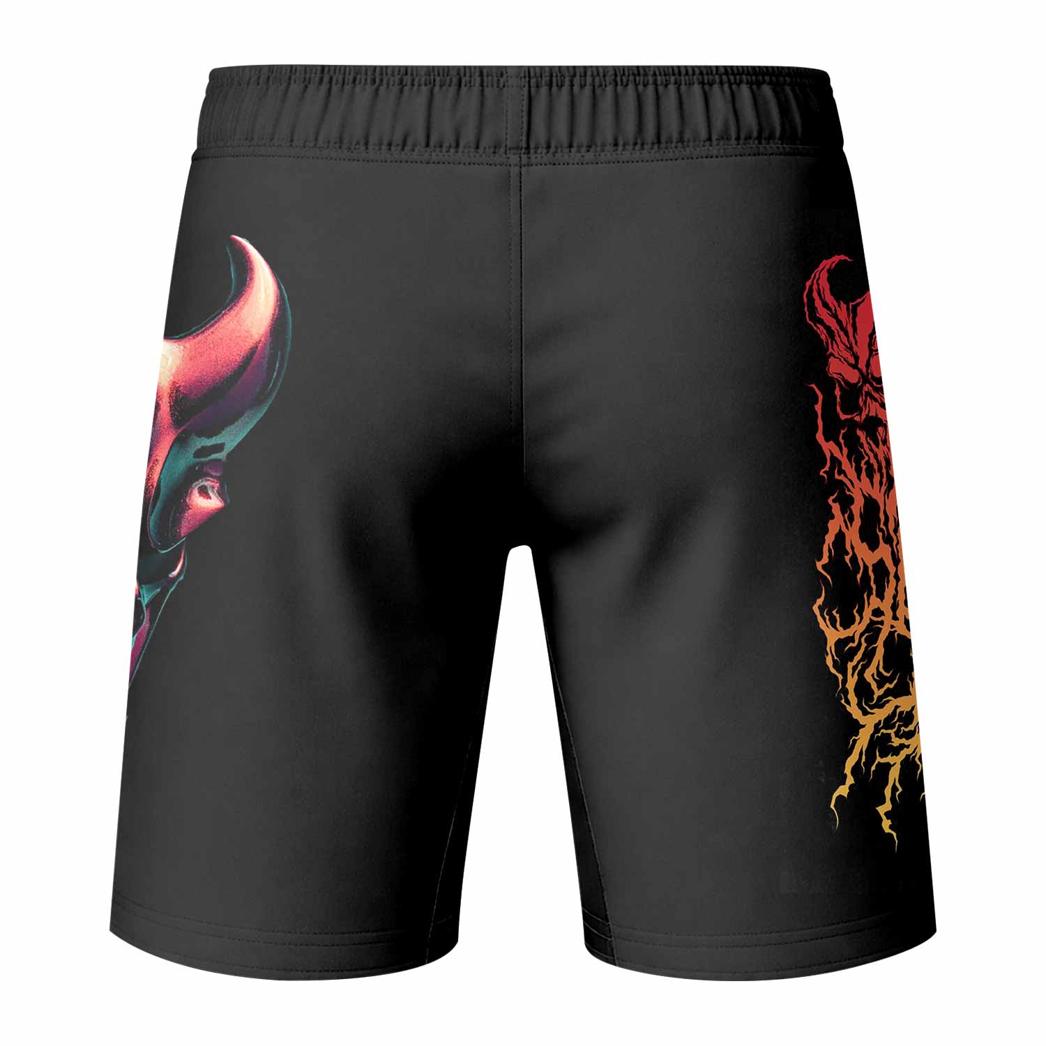 Kostolom Fight Shorts - back view mockup