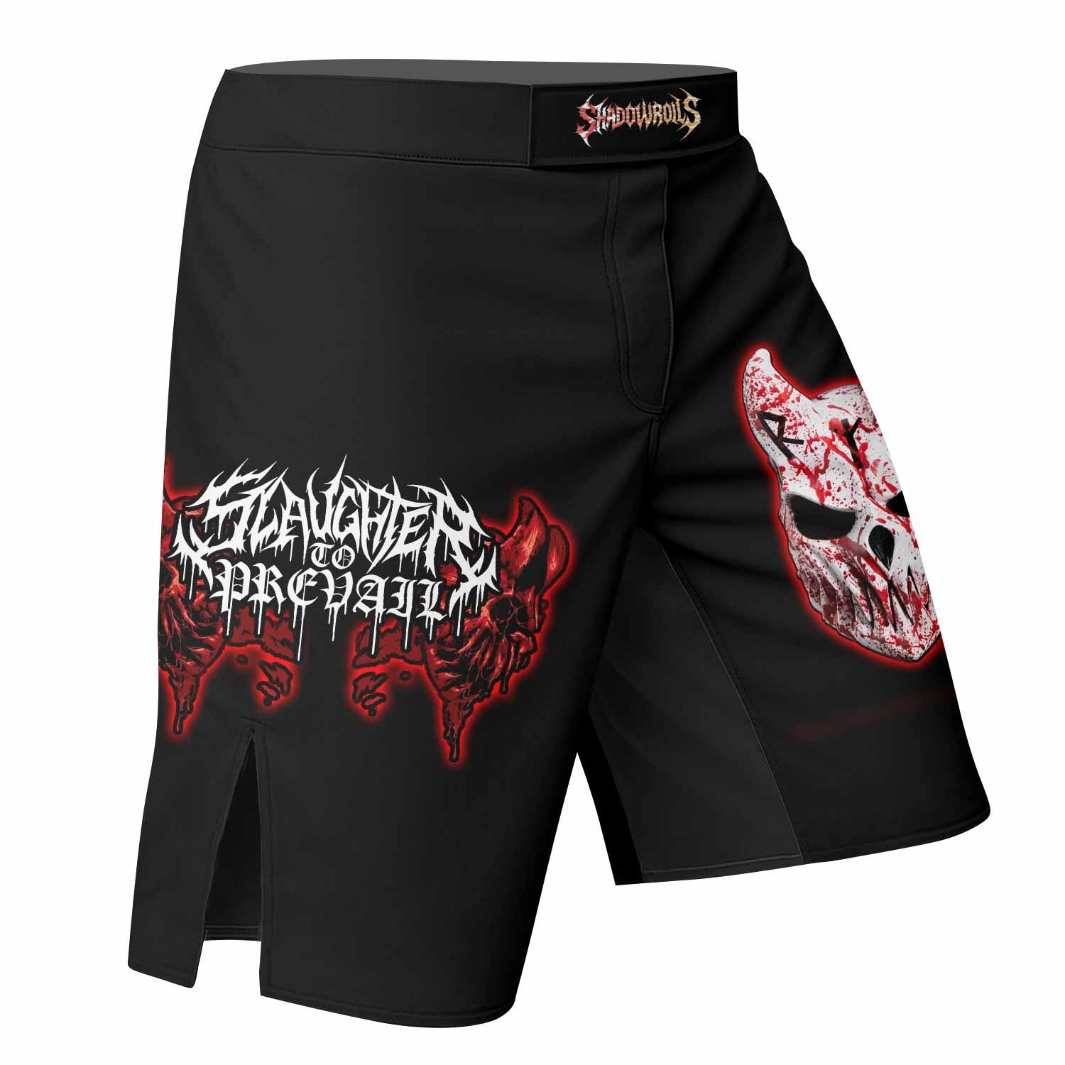 Slaughter to Prevail Fight Shorts - right side mockup