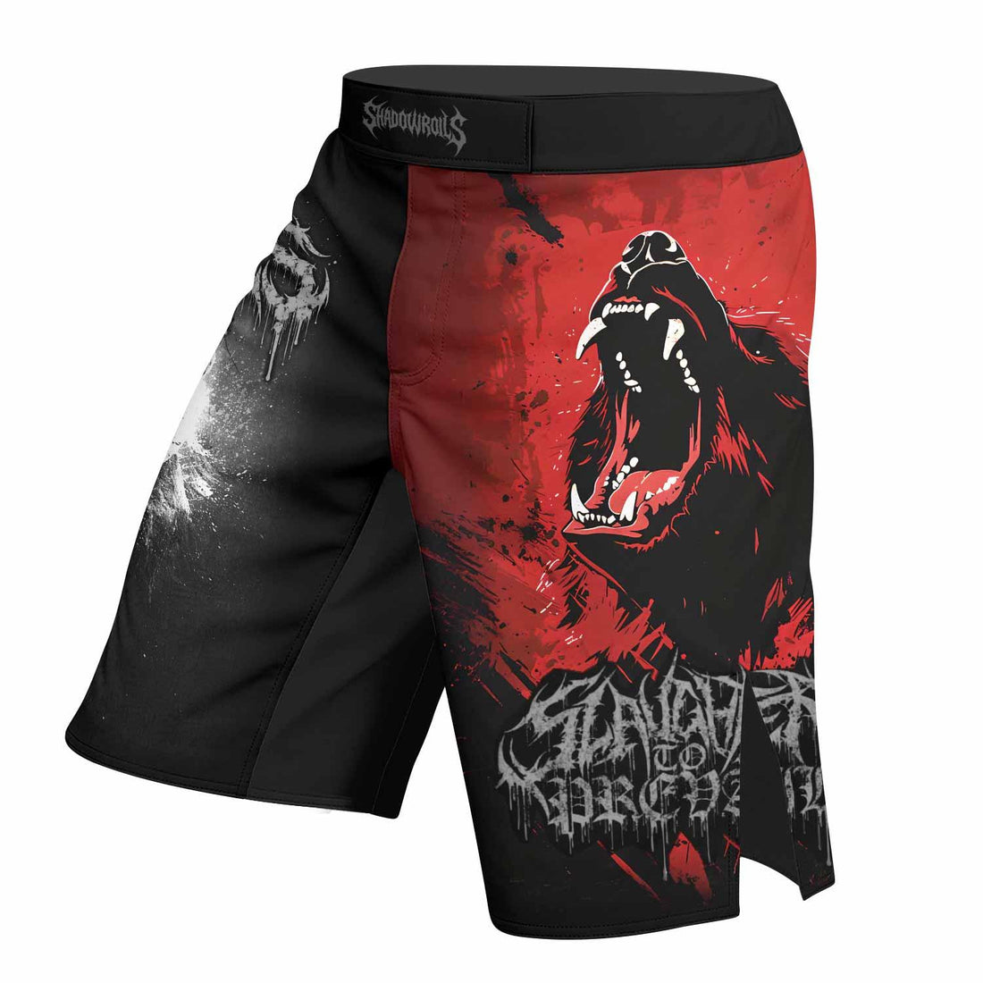 Slaughter to Prevail Bear Fight Shorts - right side mockup