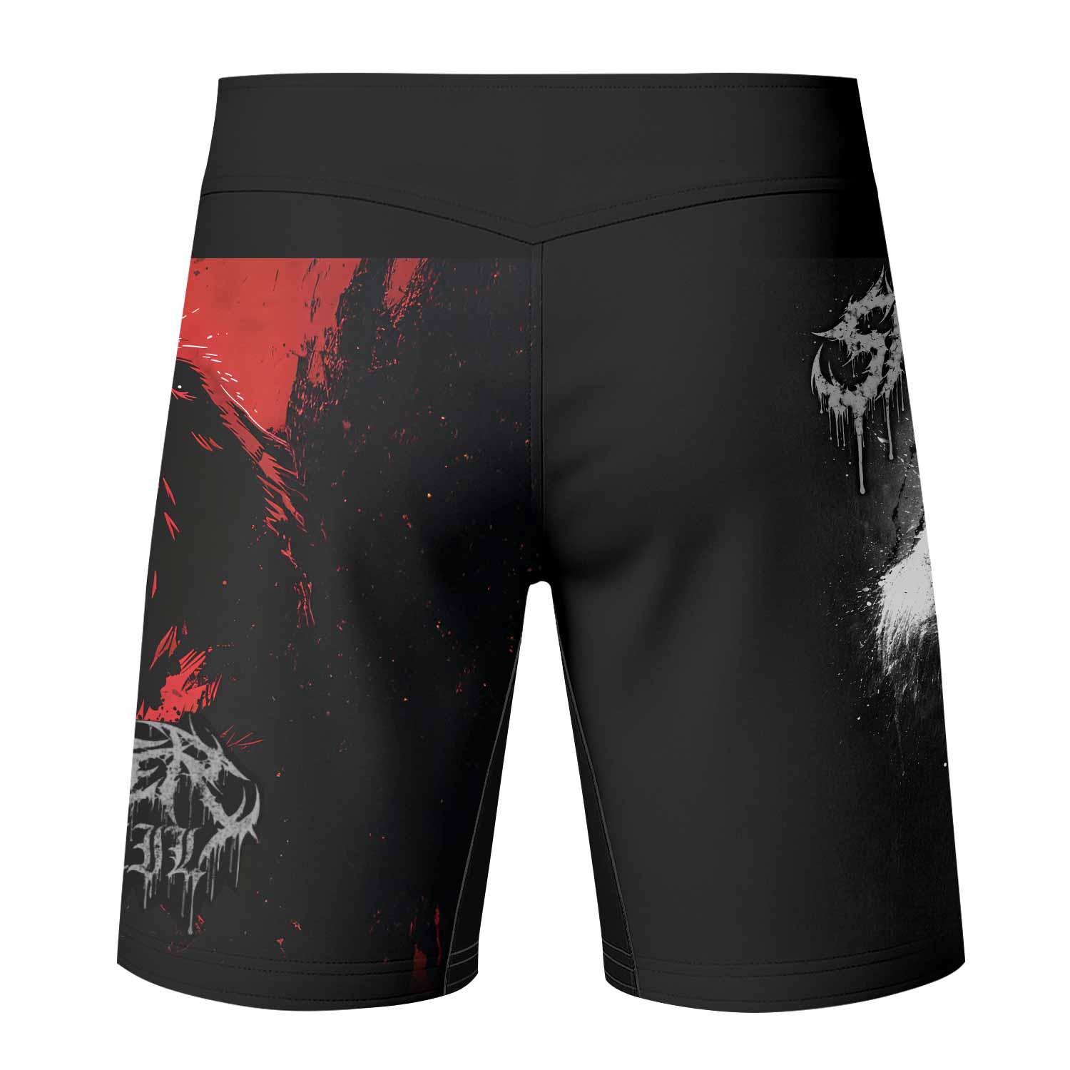 Slaughter to Prevail Bear Fight Shorts - back view mockup