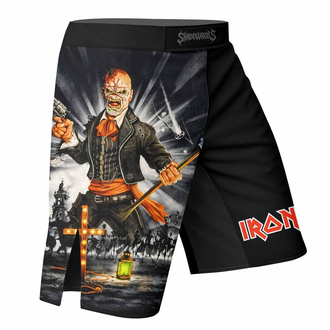 Iron Maiden Nights Of The Dead Fight Shorts - right side mockup