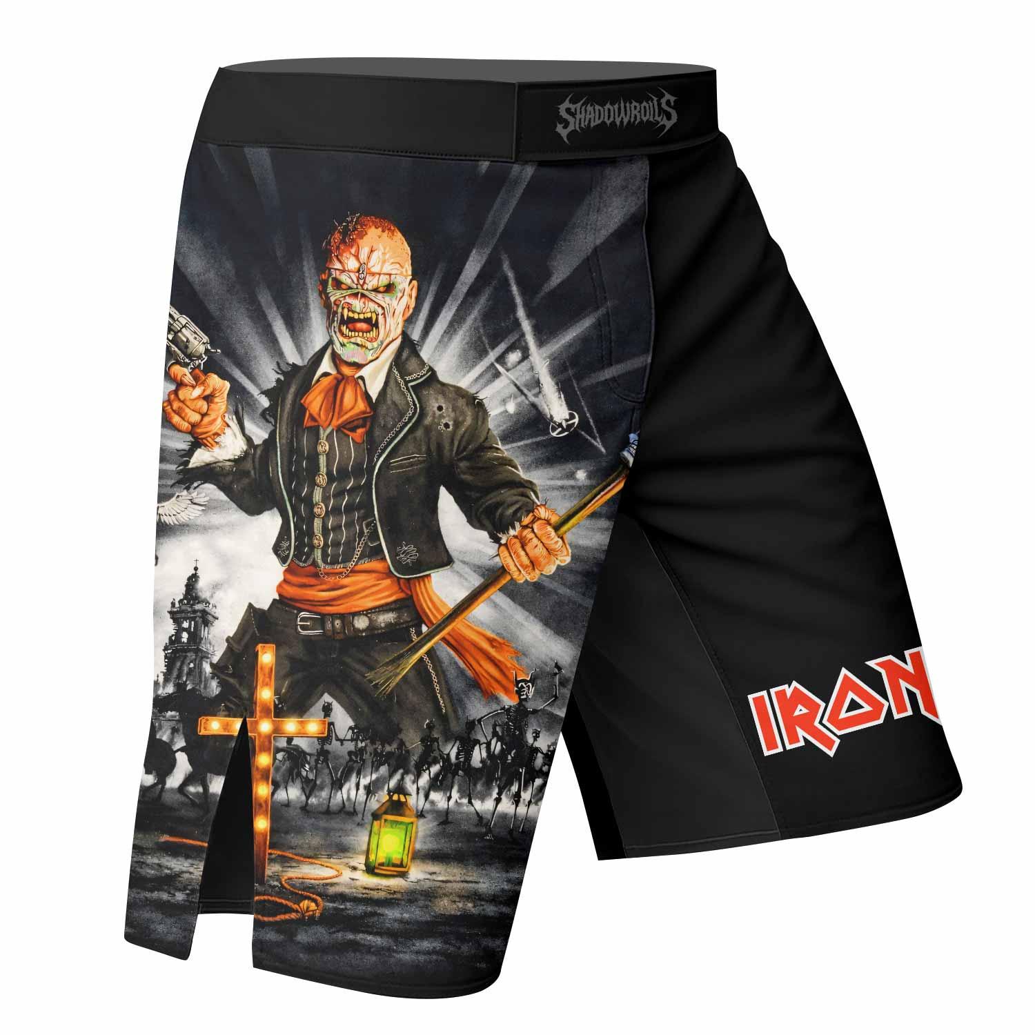 Iron Maiden Nights Of The Dead Fight Shorts - right side mockup