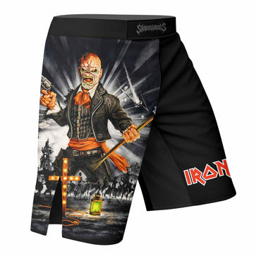 Iron Maiden Nights Of The Dead Fight Shorts - right side mockup