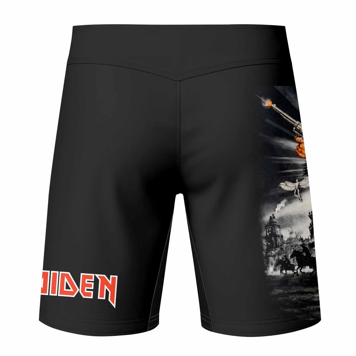 Iron Maiden Nights Of The Dead Fight Shorts - back view mockup