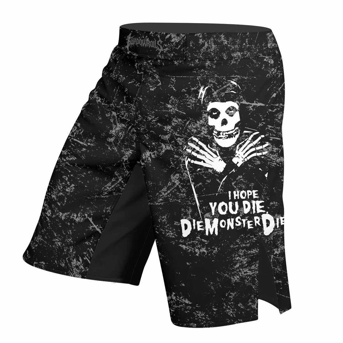Misfits Die Monster Die Fight Shorts - right side mockup