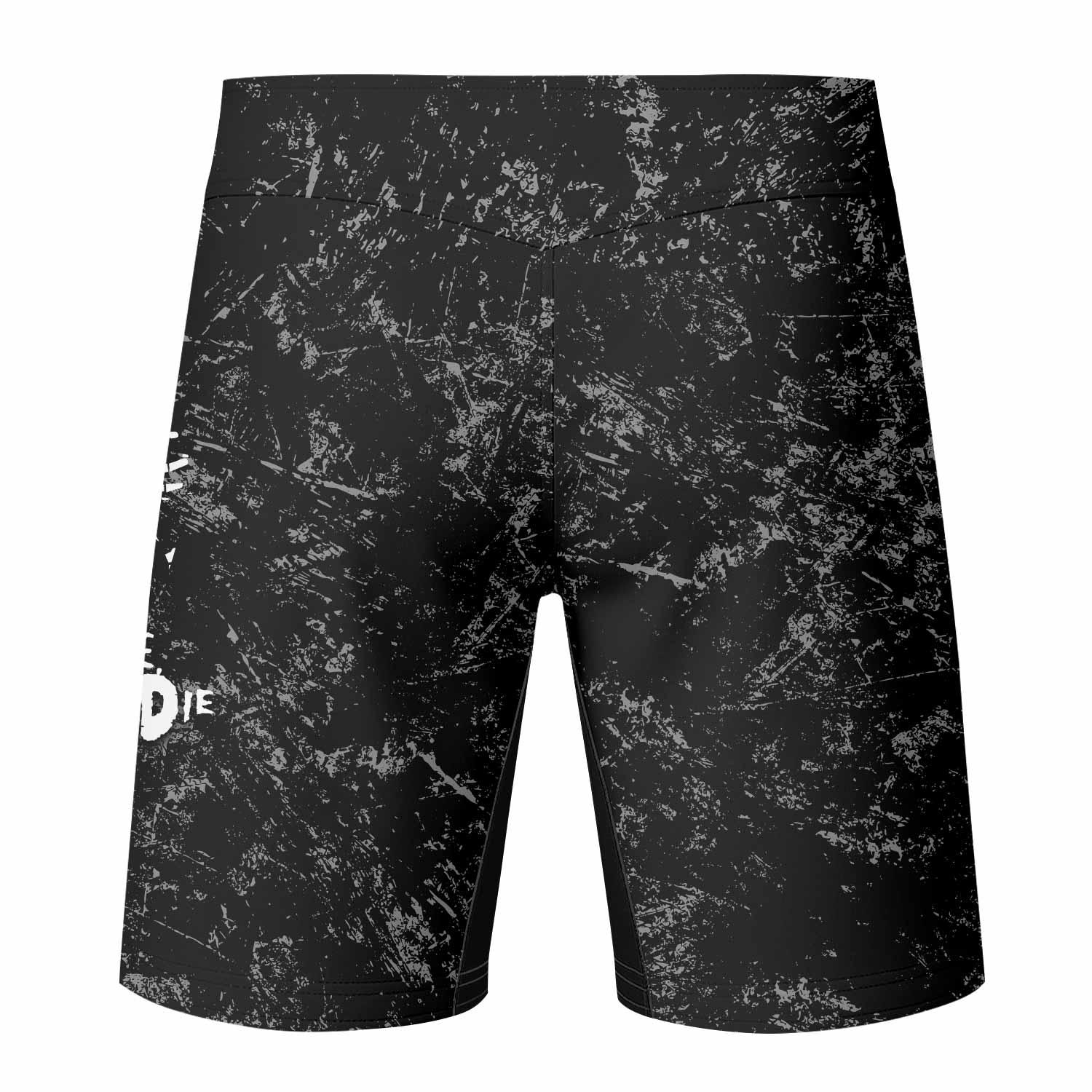 Misfits Die Monster Die Fight Shorts - back view mockup