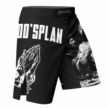 God's Plan Fight Shorts - right side mockup