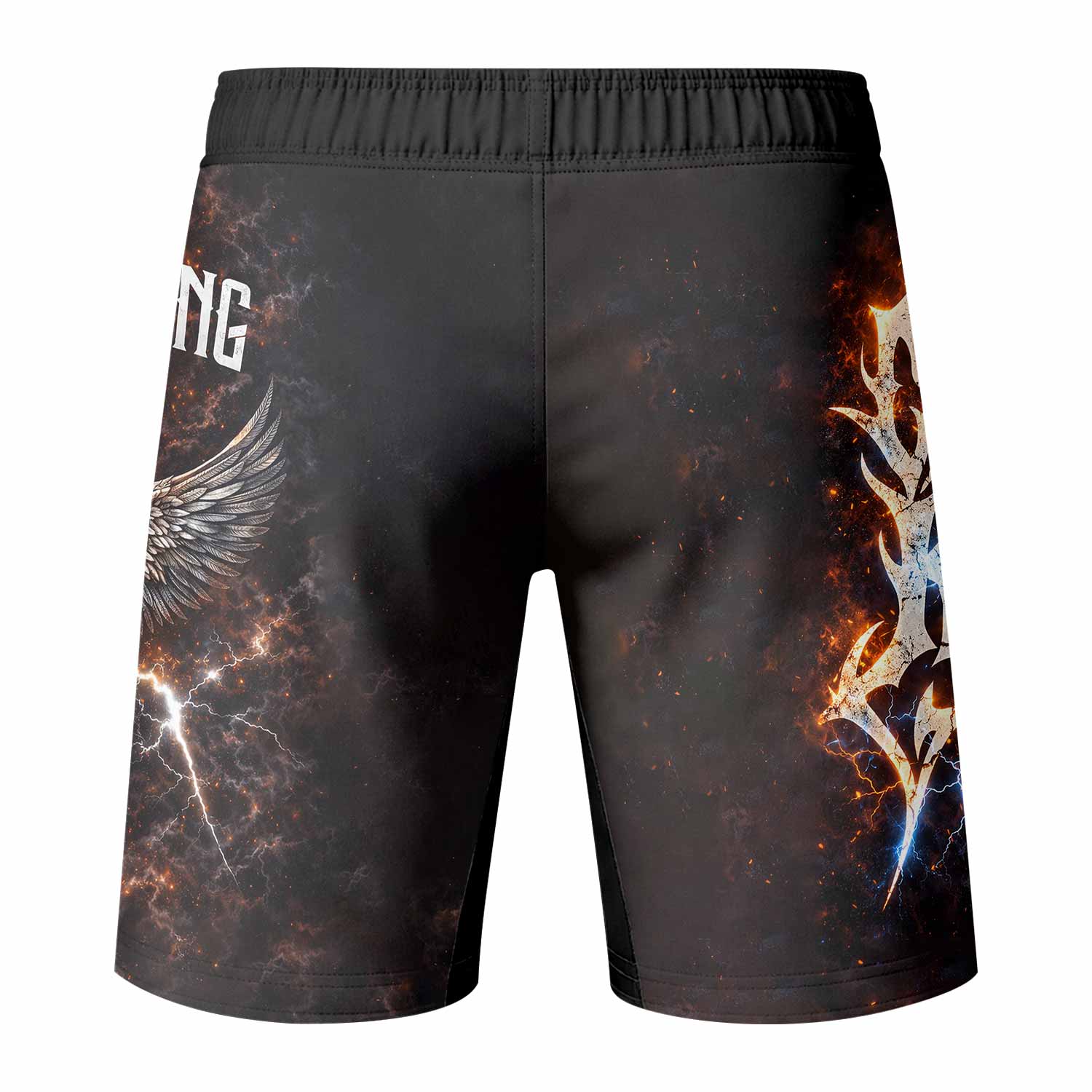 Christ is King Fight Shorts - back view mockup