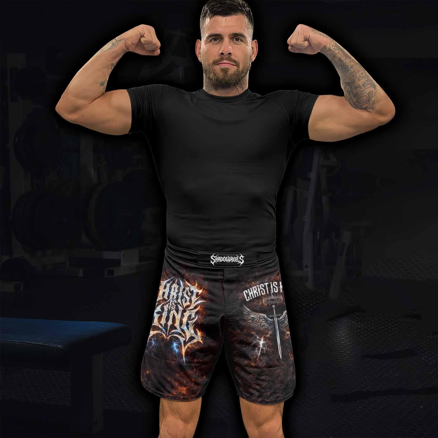Christ is King Fight Shorts - lifestyle view