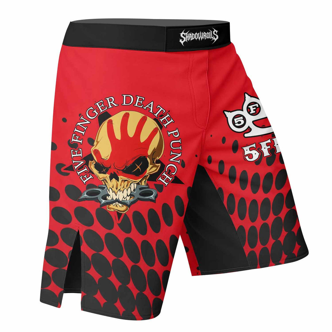 Five Finger Death Punch 5FDP Fight Shorts - right side mockup