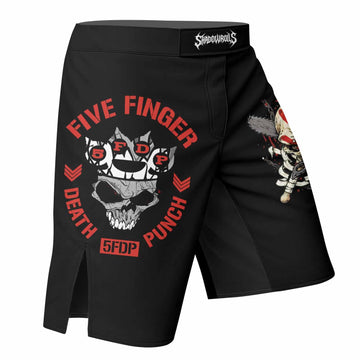 Five Finger Death Punch Shadowrolls Fight Shorts - right side mockup