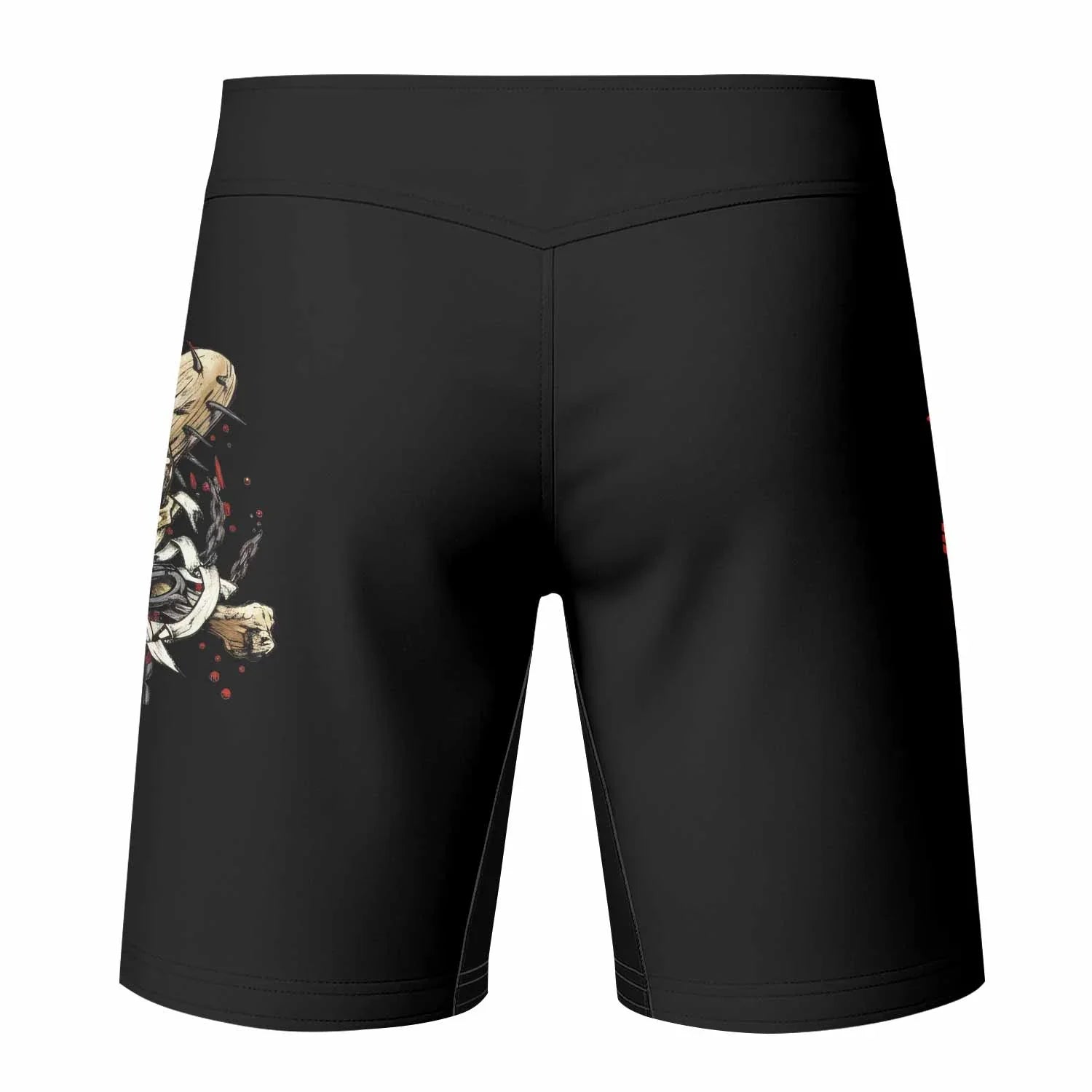Five Finger Death Punch Shadowrolls Fight Shorts - back view mockup