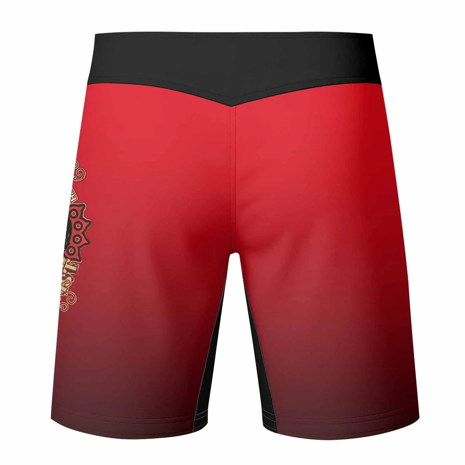 5FDP Five Finger Death Punch Fight Shorts - back view mockup