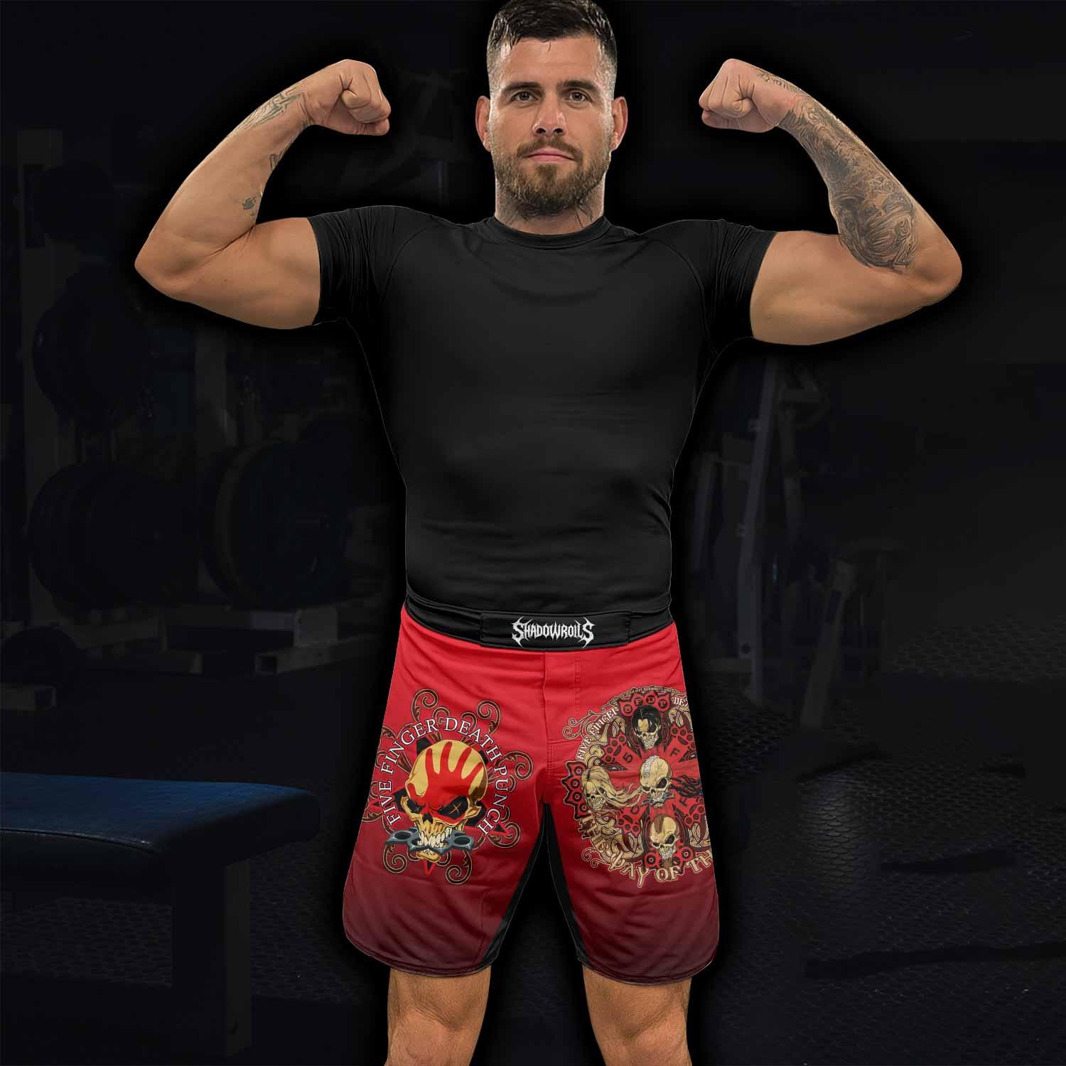 5FDP Five Finger Death Punch Fight Shorts - lifestyle view