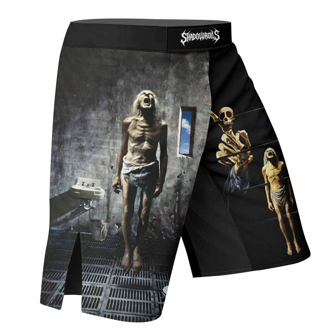 Megadeth Prison of Flesh Fight Shorts - right side mockup