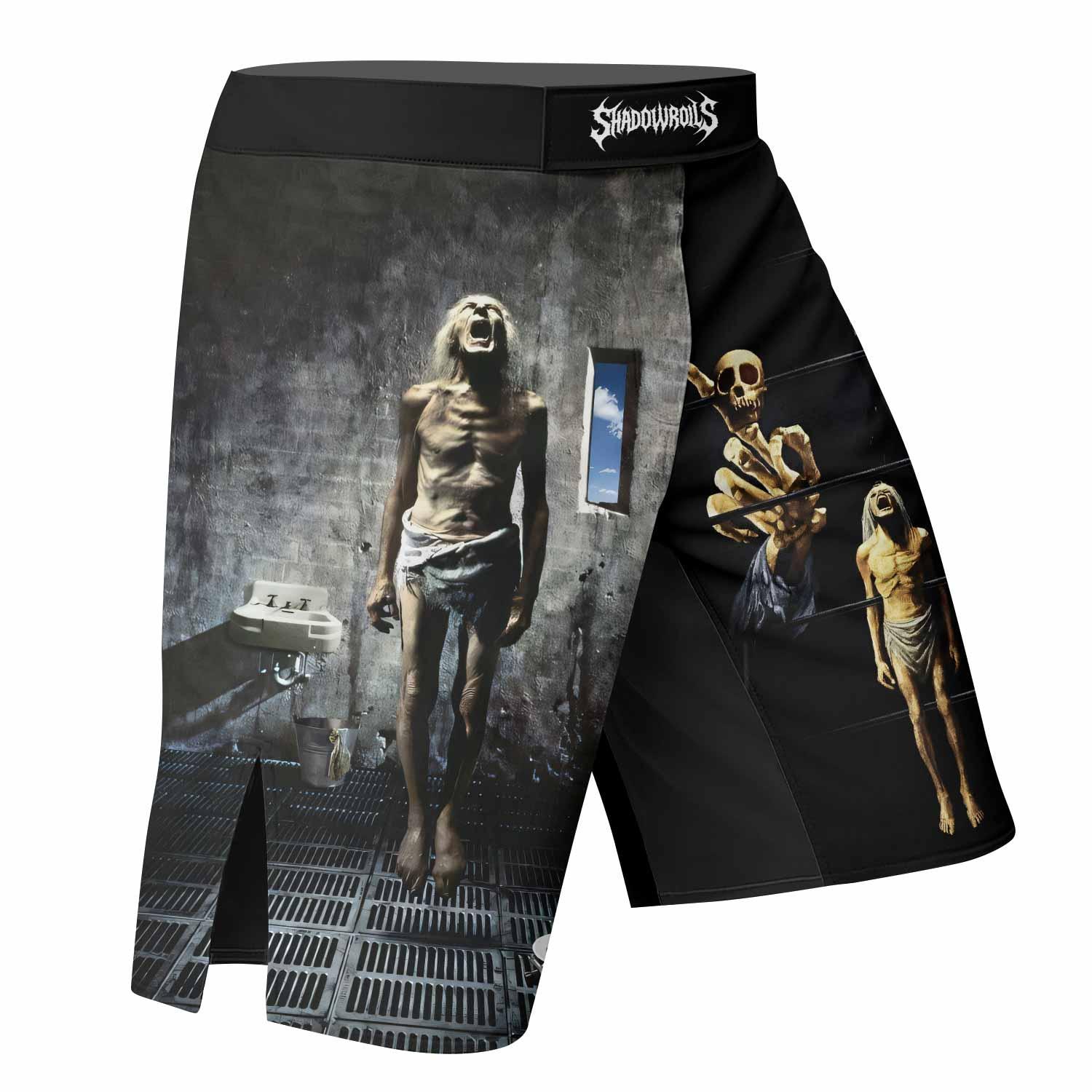 Megadeth Prison of Flesh Fight Shorts - right side mockup