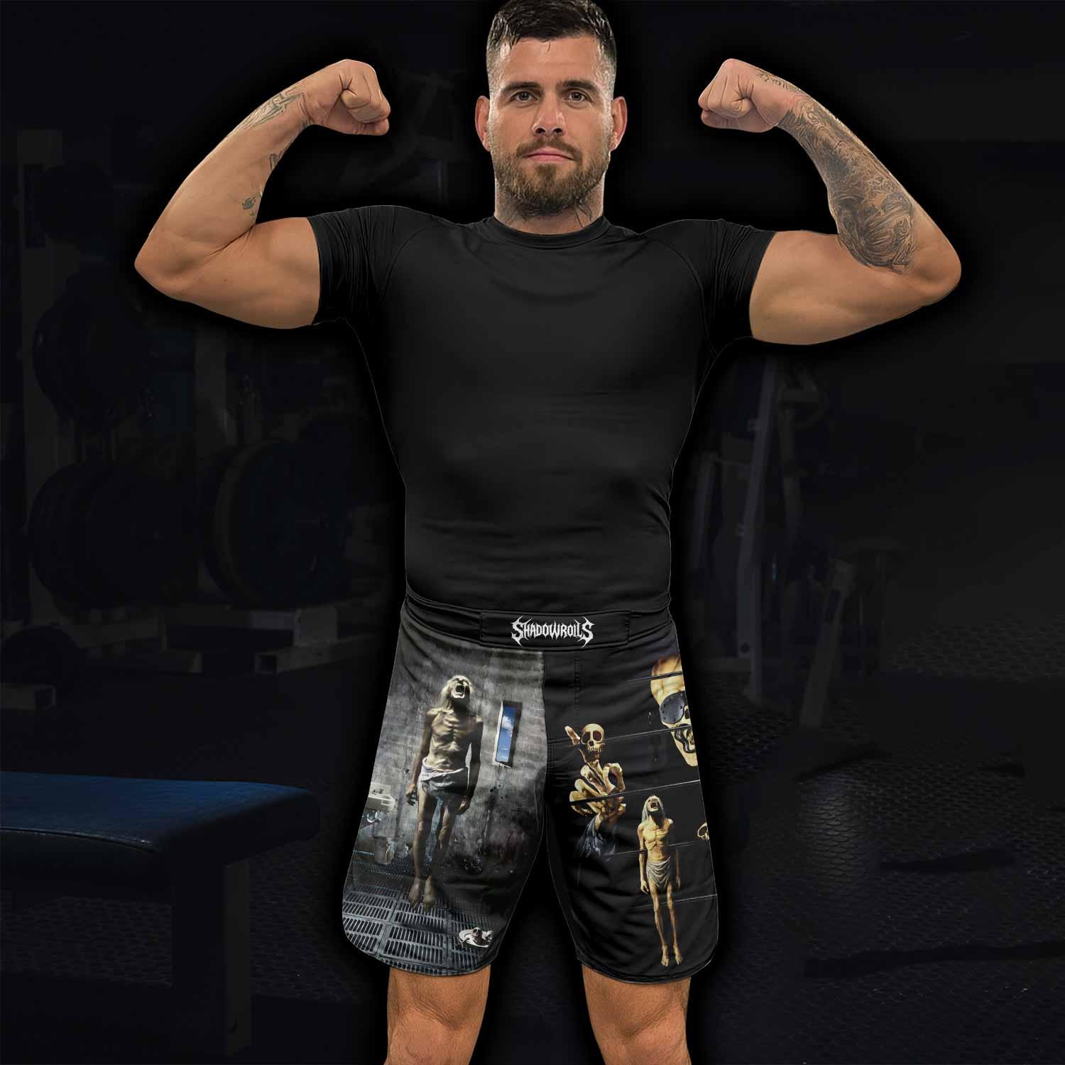 Megadeth Prison of Flesh Fight Shorts - lifestyle view