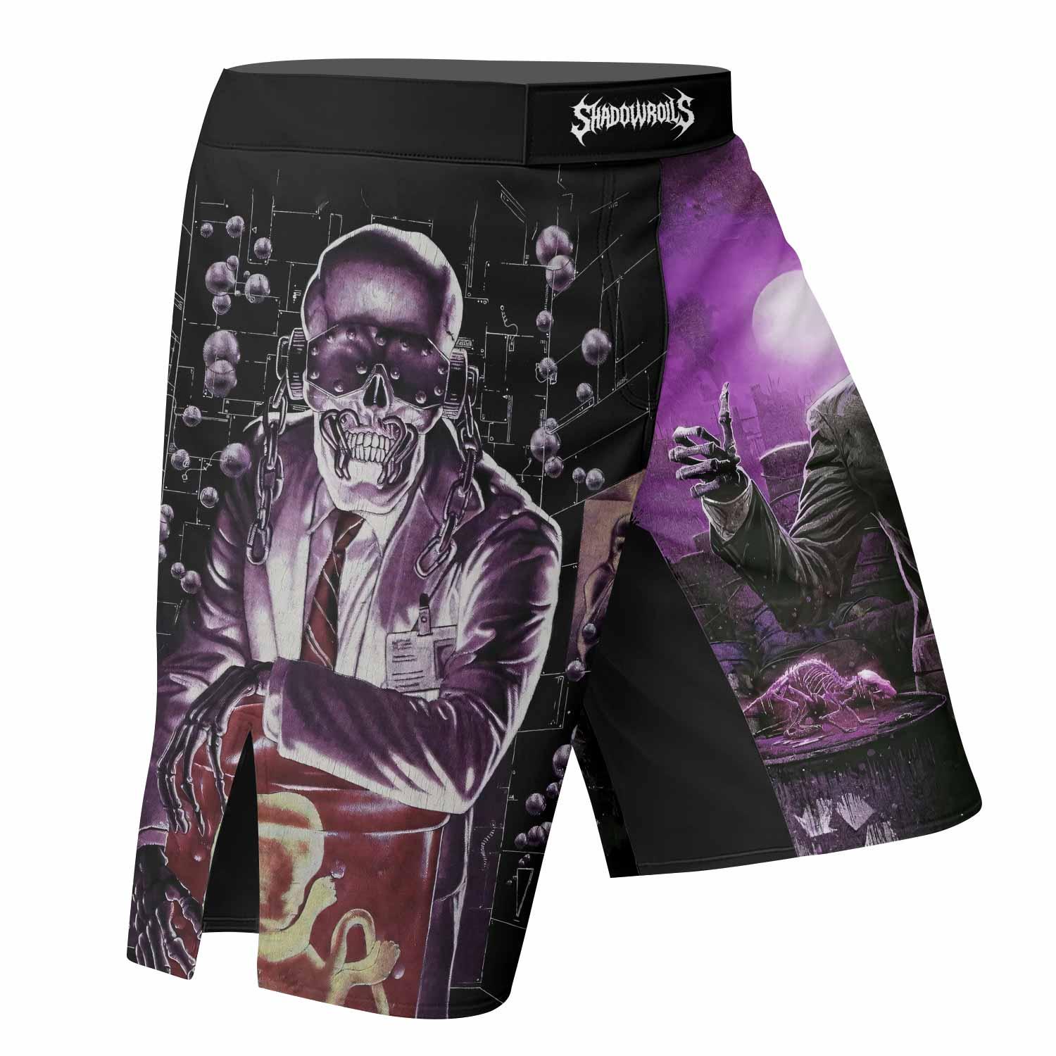 Megadeth Toxic Messiah Fight Shorts - right side mockup
