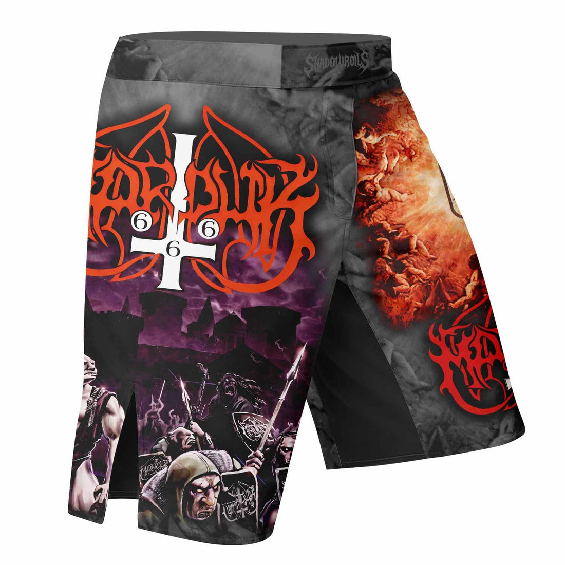 Marduk Heaven Shall Burn Fight Shorts - right side mockup