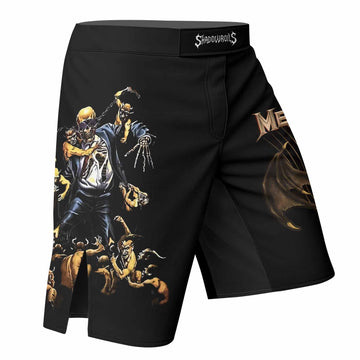 Megadeth Holy Wars 991 Wild Oats Fight Shorts - right side mockup