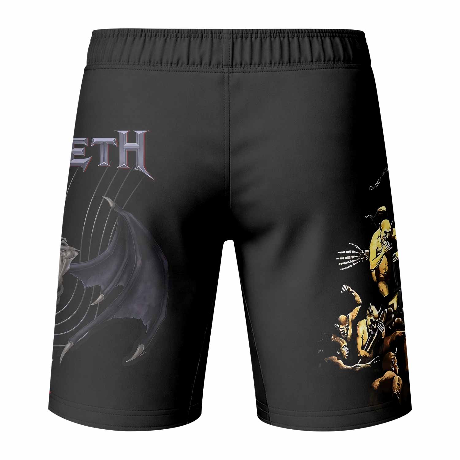 Megadeth Holy Wars 991 Wild Oats Fight Shorts - back view mockup